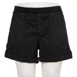 Plus Size Sonoma Goods For Life® Easy Pull-On Utility Shorts -Outlet Clothiza Store 5239300 Black