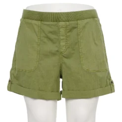 Plus Size Sonoma Goods For Life® Easy Pull-On Utility Shorts -Outlet Clothiza Store 5239300 Sydney Olive