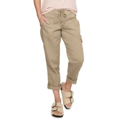 Petite Sonoma Goods For Life® Pull-On Utility Capri Pants -Outlet Clothiza Store 5240315 Khaki