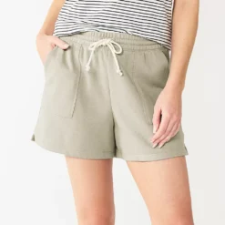 Petite Sonoma Goods For Life® French Terry Sweat Shorts -Outlet Clothiza Store 5241314 Cement