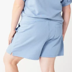 Plus Size Sonoma Goods For Life® French Terry Sweat Shorts -Outlet Clothiza Store 5241778 ALT