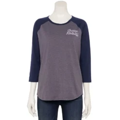 Women's Sonoma Goods For Life® Three Quarter Sleeve Baseball Graphic Tee -Outlet Clothiza Store 5242169 Purple Choose Kindness