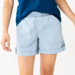 Women's Sonoma Goods For Life® Easy Pull-On 5" Utility Shorts -Outlet Clothiza Store 5243307 Light Blue