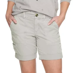Women's Sonoma Goods For Life® Comfort Waist Utility Bermuda Shorts -Outlet Clothiza Store 5243469 Almond