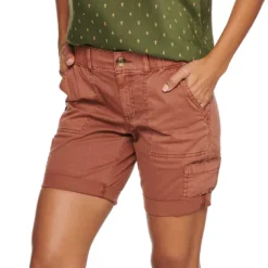 Women's Sonoma Goods For Life® Comfort Waist Utility Bermuda Shorts -Outlet Clothiza Store 5243469 Cinnamon