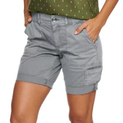 Women's Sonoma Goods For Life® Comfort Waist Utility Bermuda Shorts -Outlet Clothiza Store 5243469 Light Gray