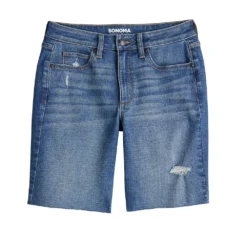Women's Sonoma Goods For Life® High-Waist 9" Bermuda Jean Shorts -Outlet Clothiza Store 5244121 ALT5