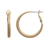 Sonoma Goods For Life® Small Worn Gold Plated Hoop Earrings