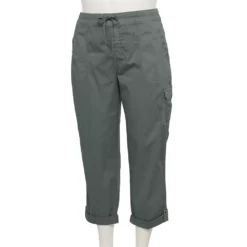 Plus Size Sonoma Goods For Life® Comfort Waist Utility Capri Pants -Outlet Clothiza Store 5258066 Captive Grey