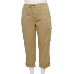 Plus Size Sonoma Goods For Life® Comfort Waist Utility Capri Pants -Outlet Clothiza Store 5258066 Khaki