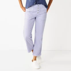 Women's Sonoma Goods For Life® Convertible Tapered-Leg High-Waisted Utility Pants -Outlet Clothiza Store 5260735 Glazed Berry