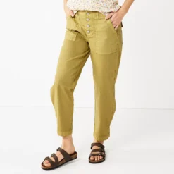Women's Sonoma Goods For Life® Convertible Tapered-Leg High-Waisted Utility Pants -Outlet Clothiza Store 5260735 Green