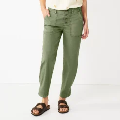 Women's Sonoma Goods For Life® Convertible Tapered-Leg High-Waisted Utility Pants -Outlet Clothiza Store 5260735 Metal Rock
