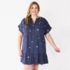 Women's Sonoma Goods For Life® Button Front Tunic Dress