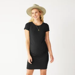 Maternity Sonoma Goods For Life® Everyday T-Shirt Dress -Outlet Clothiza Store 5263018 Pitch Black