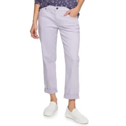 Petite Sonoma Goods For Life® Cuffed Girlfriend Jeans -Outlet Clothiza Store 5269794 Lavender