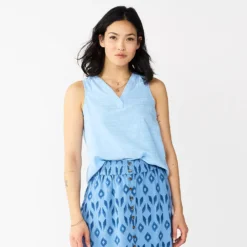 Women's Sonoma Goods For Life® V-Neck Tank -Outlet Clothiza Store 5297402 Light Blue
