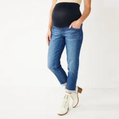 Maternity Sonoma Goods For Life® Over-the-Belly Girlfriend Crop Jeans -Outlet Clothiza Store 5355750 ALT2