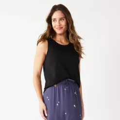 Women's Sonoma Goods For Life® High-Neck Tank -Outlet Clothiza Store 5467284 Black