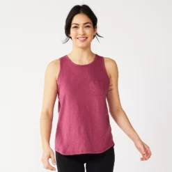 Women's Sonoma Goods For Life® High-Neck Tank -Outlet Clothiza Store 5467284 Pink