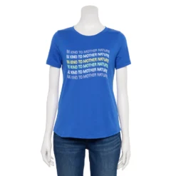 Women's Sonoma Goods For Life® Short Sleeve Graphic Tee -Outlet Clothiza Store 5480871 Blue Mother Earth