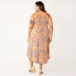 Plus Size Sonoma Goods For Life® Tiered Maxi Dress -Outlet Clothiza Store 5484502 ALT