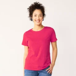 Women's Sonoma Goods For Life® Crewneck Tee -Outlet Clothiza Store 5484998 Berry Pink