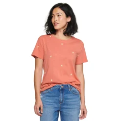 Women's Sonoma Goods For Life® Crewneck Tee -Outlet Clothiza Store 5484998 Coral Heart