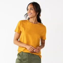 Women's Sonoma Goods For Life® Crewneck Tee -Outlet Clothiza Store 5484998 Gold