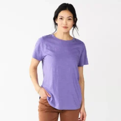 Women's Sonoma Goods For Life® Crewneck Tee -Outlet Clothiza Store 5484998 Grape Purple