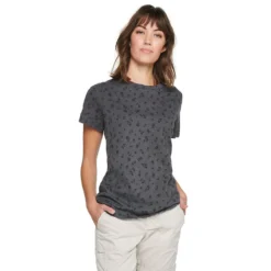 Women's Sonoma Goods For Life® Crewneck Tee -Outlet Clothiza Store 5484998 Gray Simple Foral