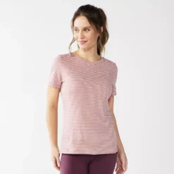 Women's Sonoma Goods For Life® Crewneck Tee -Outlet Clothiza Store 5484998 Mauve Stripe