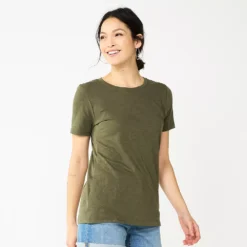 Women's Sonoma Goods For Life® Crewneck Tee -Outlet Clothiza Store 5484998 Olive