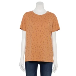 Women's Sonoma Goods For Life® Crewneck Tee -Outlet Clothiza Store 5484998 Orange Floral