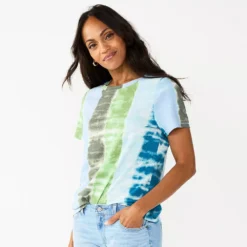 Women's Sonoma Goods For Life® Crewneck Tee -Outlet Clothiza Store 5484998 Vertical Blue Dye
