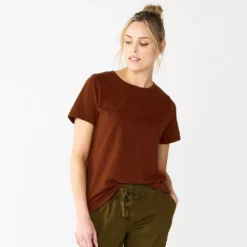 Women's Sonoma Goods For Life® Crewneck Tee -Outlet Clothiza Store 5484998 Wine