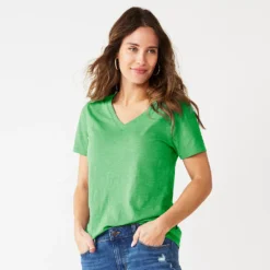 Women's Sonoma Goods For Life® Everyday V-Neck Tee -Outlet Clothiza Store 5485729 Aloe Green