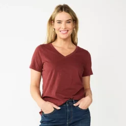 Women's Sonoma Goods For Life® Everyday V-Neck Tee -Outlet Clothiza Store 5485729 Brown