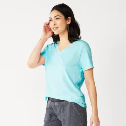 Women's Sonoma Goods For Life® Everyday V-Neck Tee -Outlet Clothiza Store 5485729 Light Blue