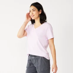 Women's Sonoma Goods For Life® Everyday V-Neck Tee -Outlet Clothiza Store 5485729 Light Pink Purple