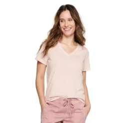 Women's Sonoma Goods For Life® Everyday V-Neck Tee -Outlet Clothiza Store 5485729 Light Pink Texture