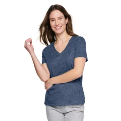 Women's Sonoma Goods For Life® Everyday V-Neck Tee -Outlet Clothiza Store 5485729 Navy Texture
