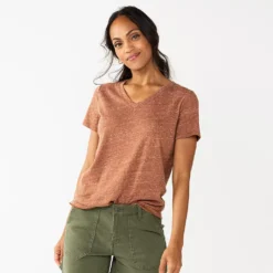 Women's Sonoma Goods For Life® Everyday V-Neck Tee -Outlet Clothiza Store 5485729 Puebla Brown