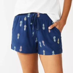 Women's Sonoma Goods For Life® Pajama Shorts -Outlet Clothiza Store 5490352 Navy Pineapple