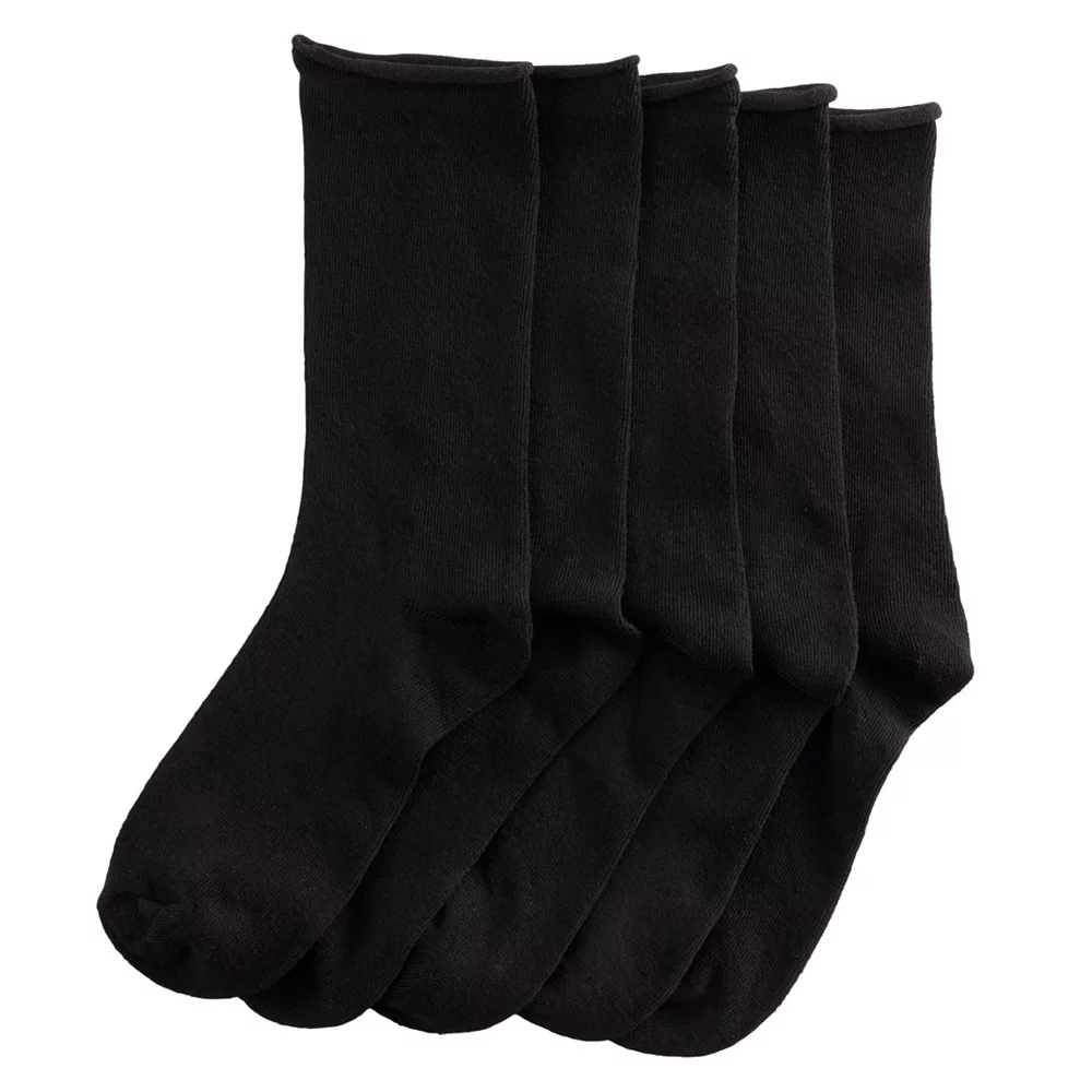 Women's Sonoma Goods For Life® 5-Pack Roll Top Crew Socks 5 Women's Sonoma Goods For Life® 5-Pack Roll Top Crew Socks - Image 5