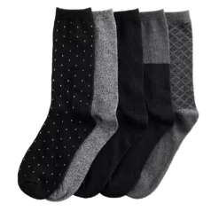 Women's Sonoma Goods For Life® 5-Pack Geo Crew Socks -Outlet Clothiza Store 5497546 ALT