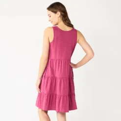 Women's Sonoma Goods For Life® Sleeveless Tiered Knit Dress -Outlet Clothiza Store 5501602 ALT