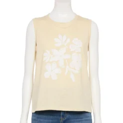 Women's Sonoma Goods For Life® Muscle Graphic Tank -Outlet Clothiza Store 5504455 Beige Floral