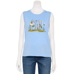Women's Sonoma Goods For Life® Muscle Graphic Tank -Outlet Clothiza Store 5504455 Blue Daisies