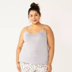 Plus Size Sonoma Goods For Life® Truly Soft Pajama Cami -Outlet Clothiza Store 5507334 Iconic Grey